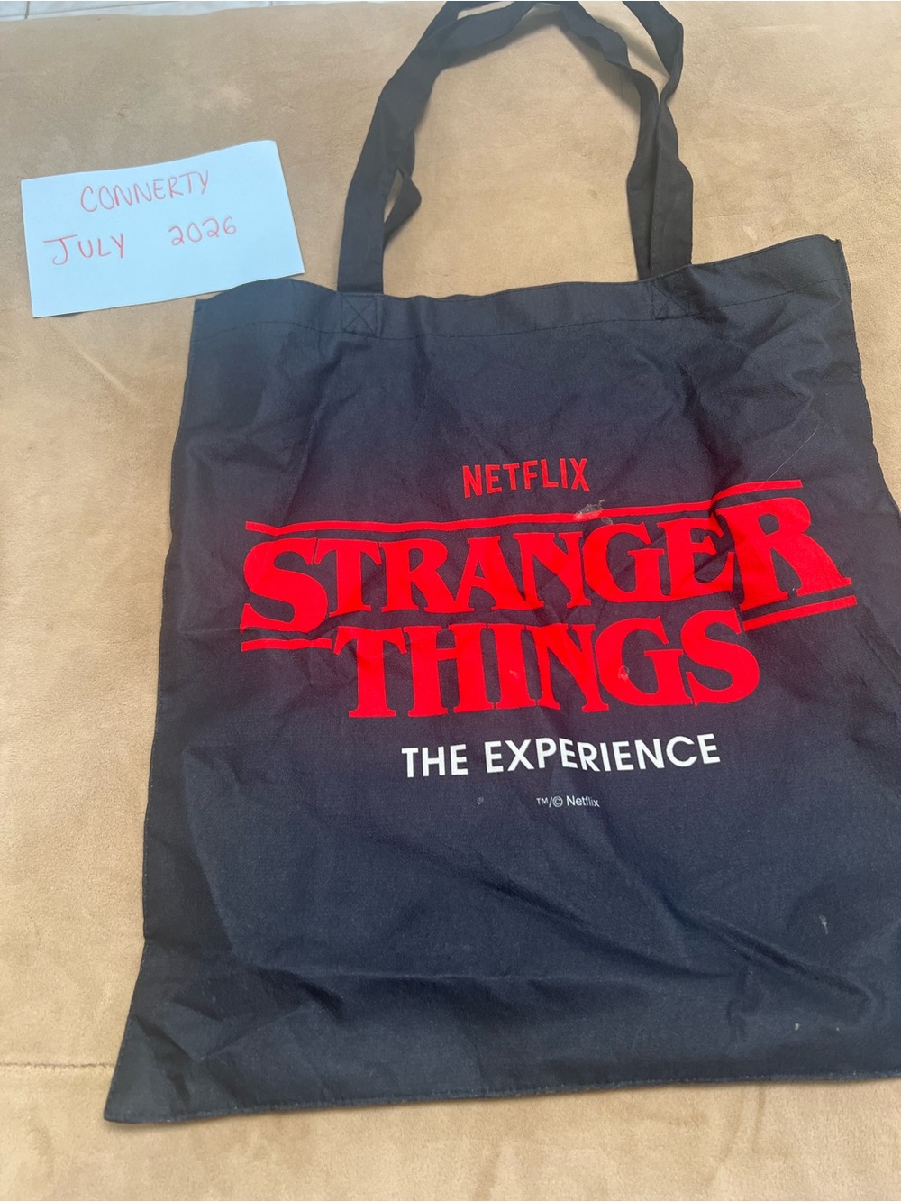 Netflix Stranger Things Black Tote Bag